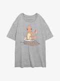 Pokemon Charmander Simple Girls Oversized T-Shirt