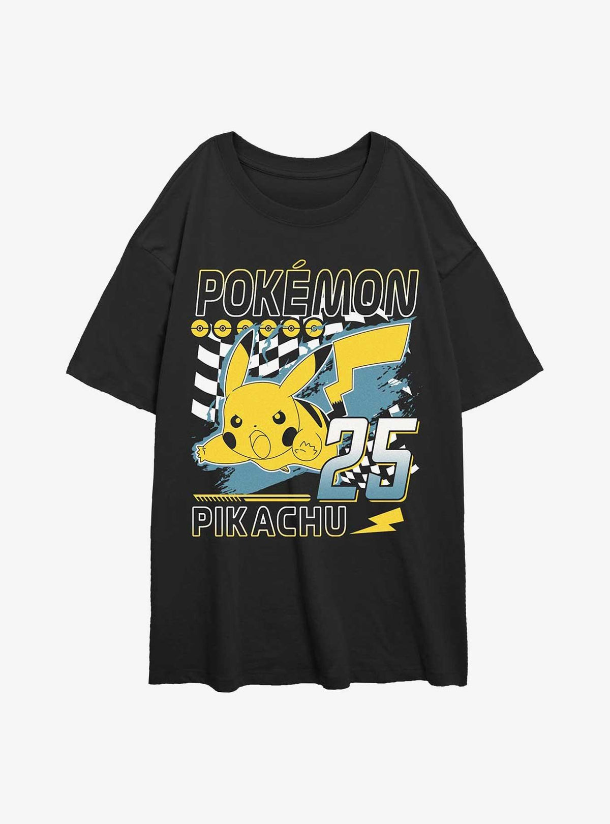 Pokemon Pikachu Racing Girls Oversized T-Shirt