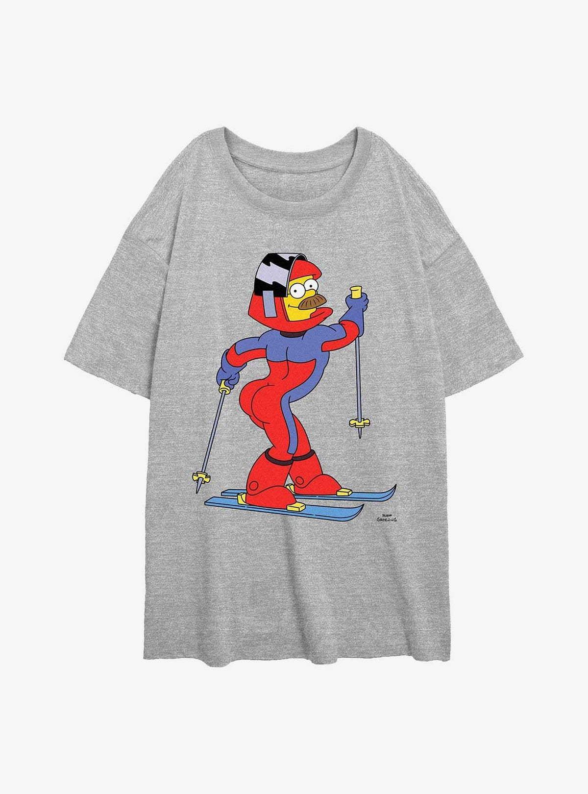 The Simpsons Big Flander Skii Girls Oversized T-Shirt