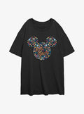 Disney Mickey Mouse Floral Ears Hello Spring Girls Oversized T-Shirt