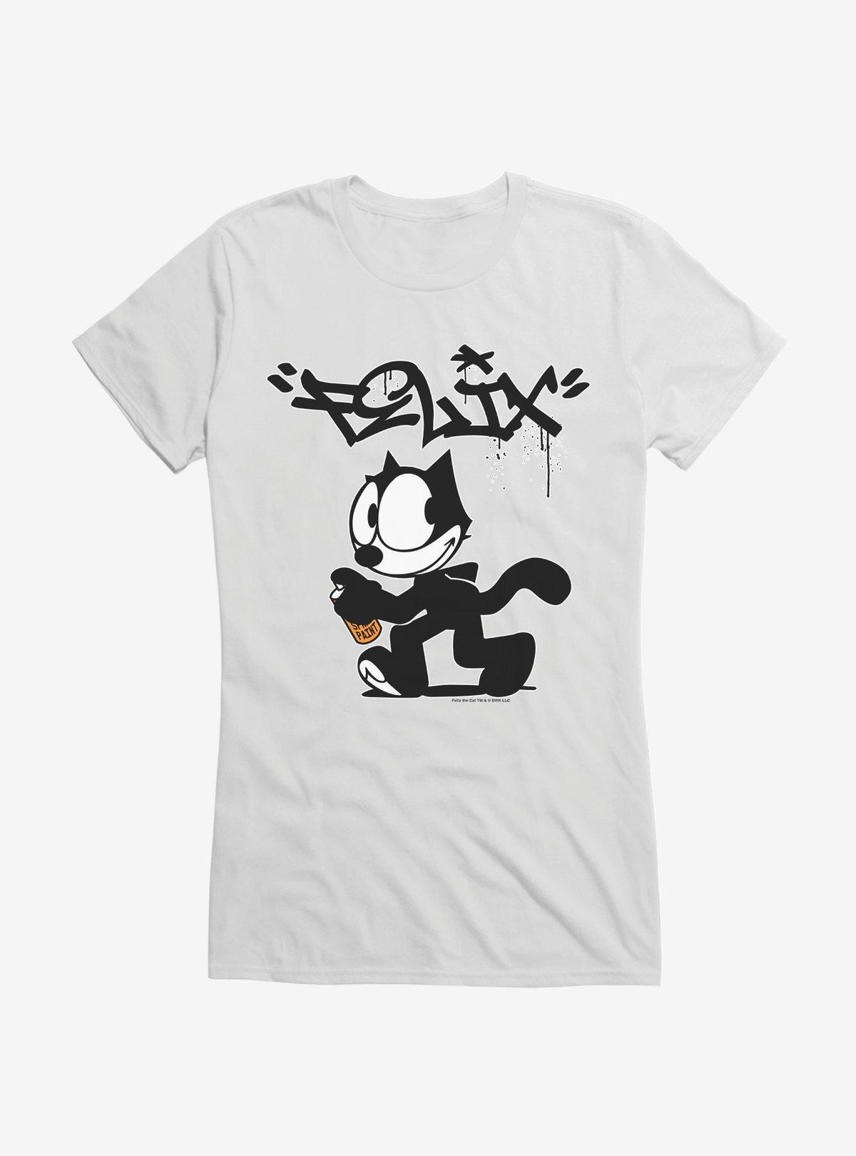 Felix The Cat Wall Graffiti Girls T-Shirt