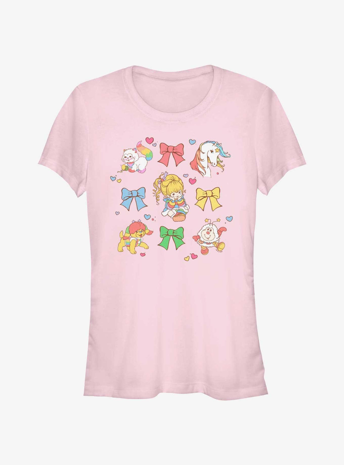 Rainbow Brite Cutie Bow Grid Girls T-Shirt