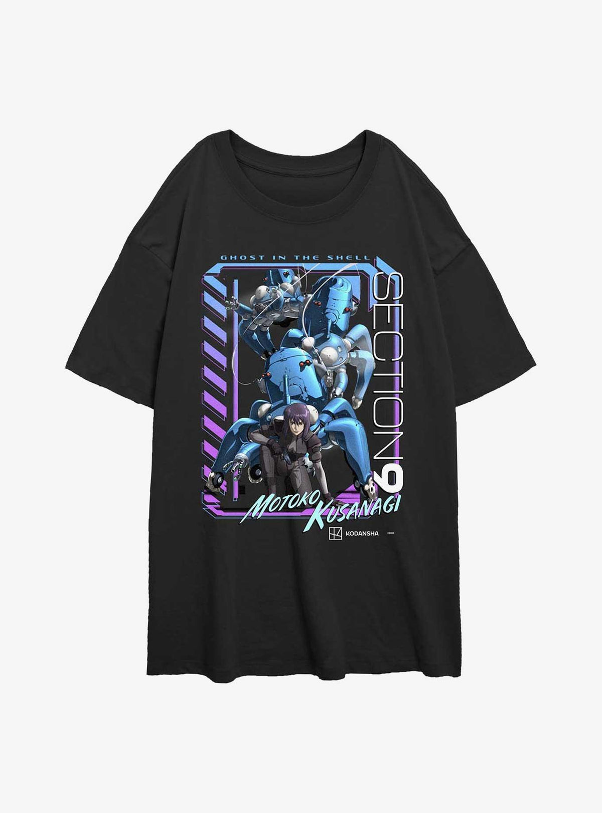 Ghost in the Shell Digi Framed Girls Oversized T-Shirt