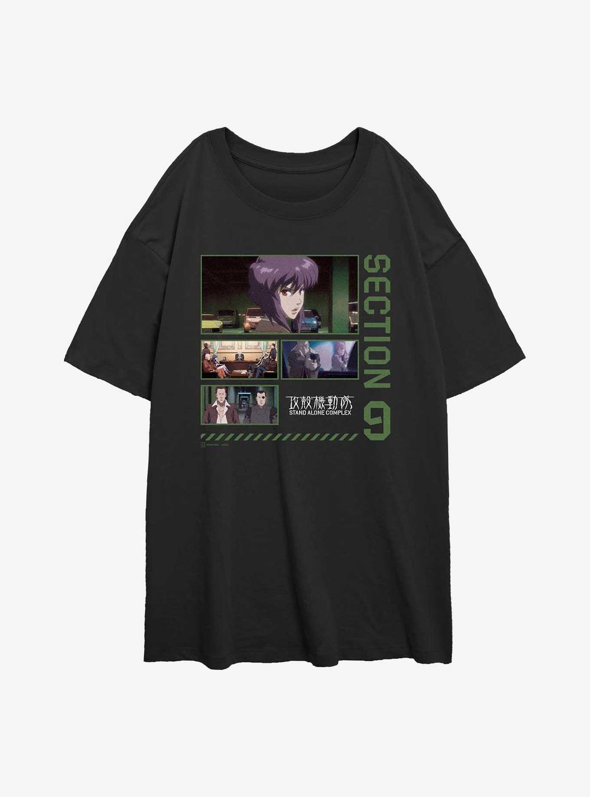 Ghost in the Shell Sectino 9 Collage Girls Oversized T-Shirt