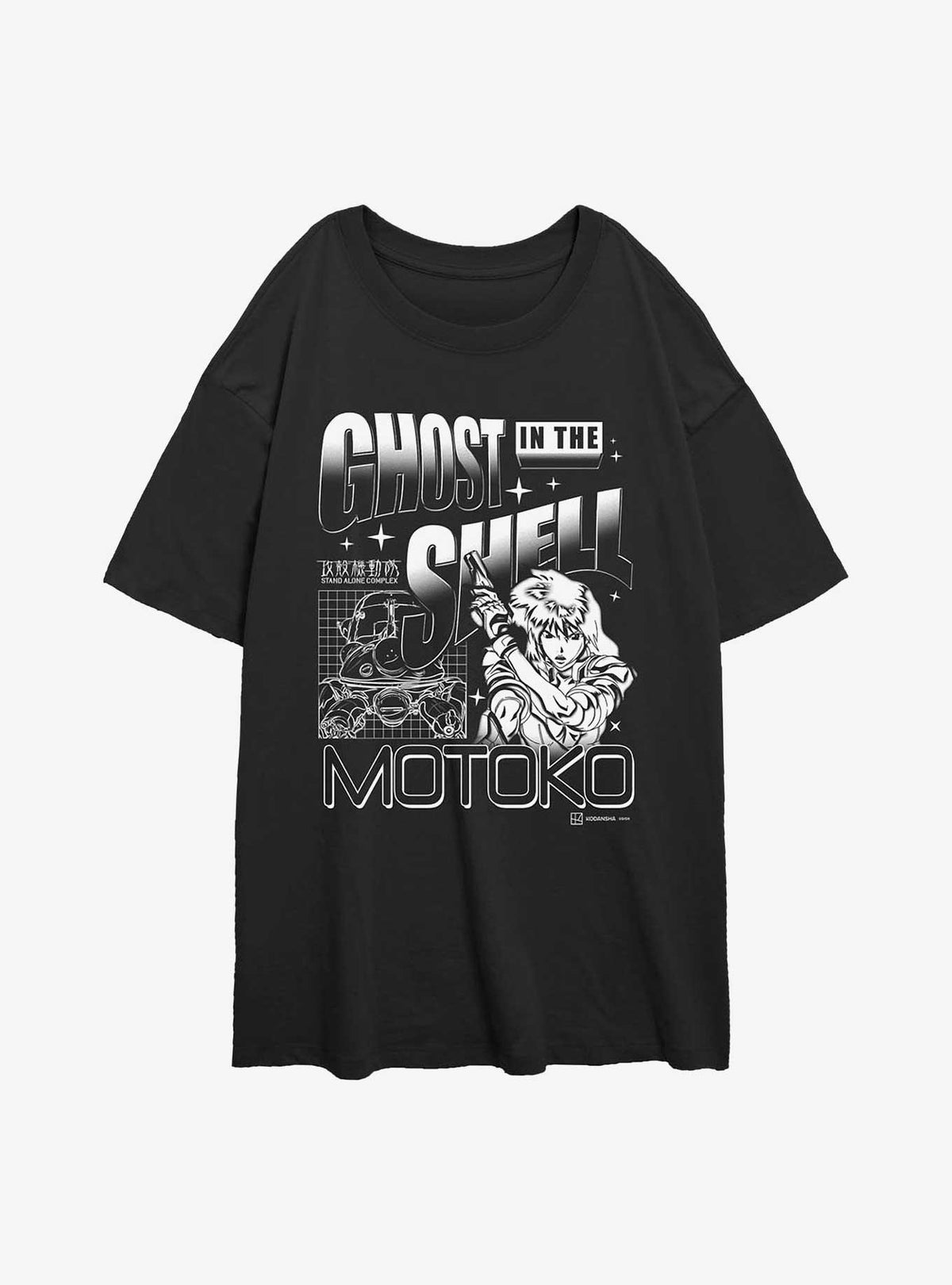 Ghost in the Shell Grid Ghost Girls Oversized T-Shirt