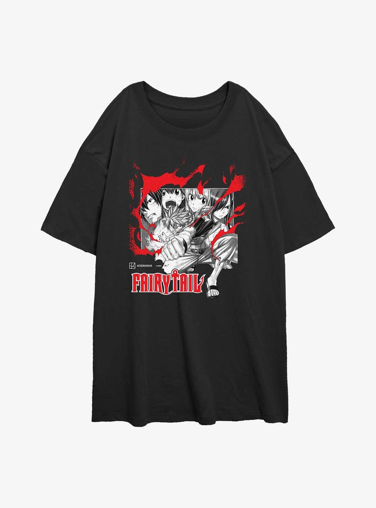 Fairy Tail Blaze Group Girls Oversized T-Shirt