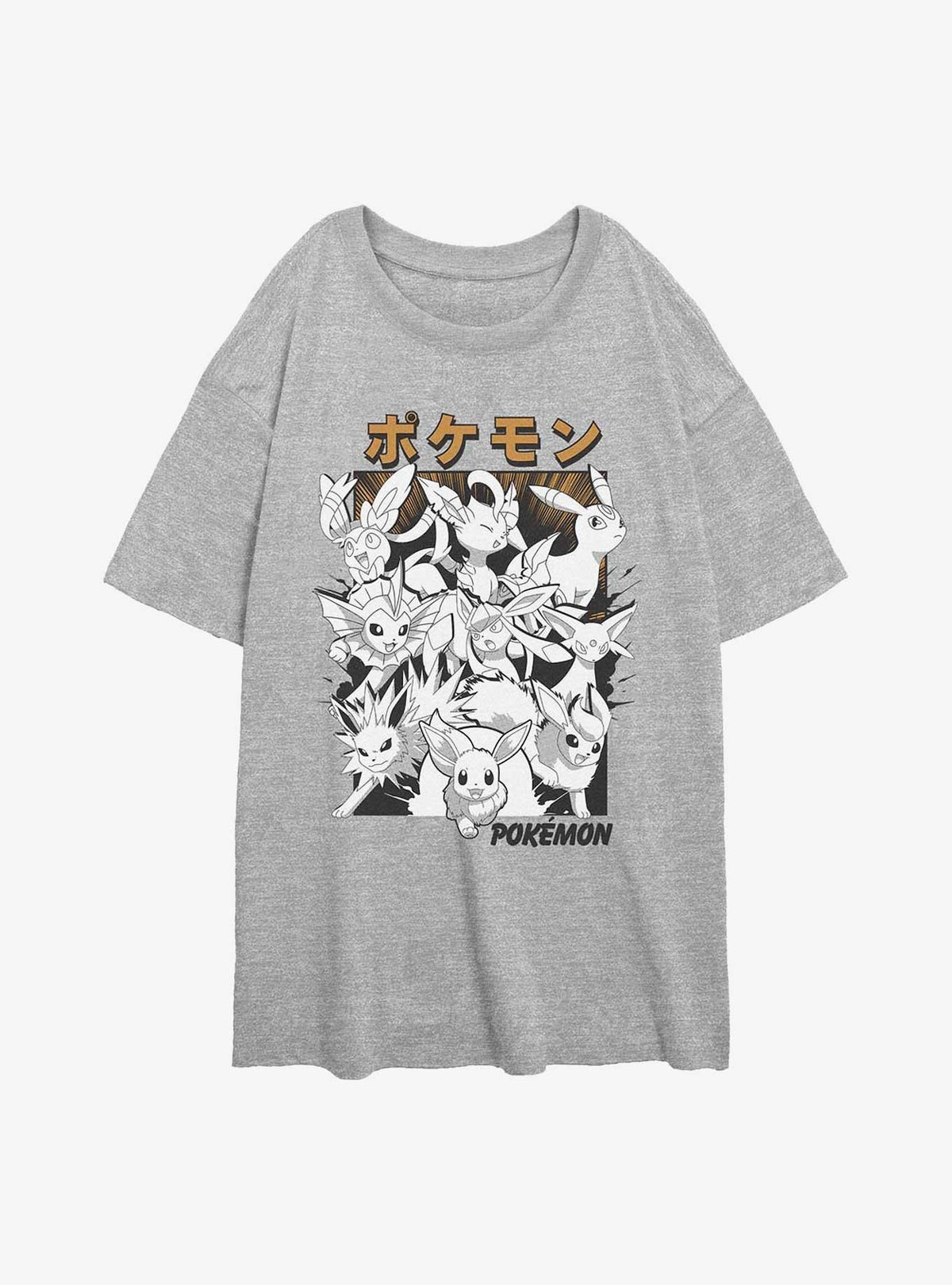 Pokemon Eevee Evolutions Poster Girls Oversized T-Shirt