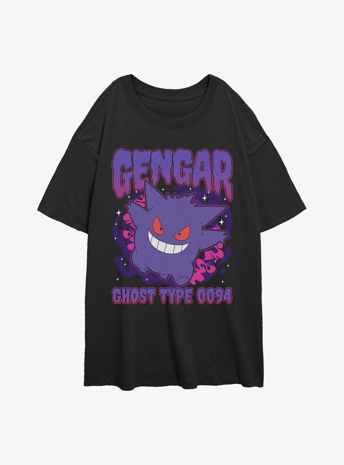 Pokemon Gengar Shadow Pokemon Girls Oversized T-Shirt