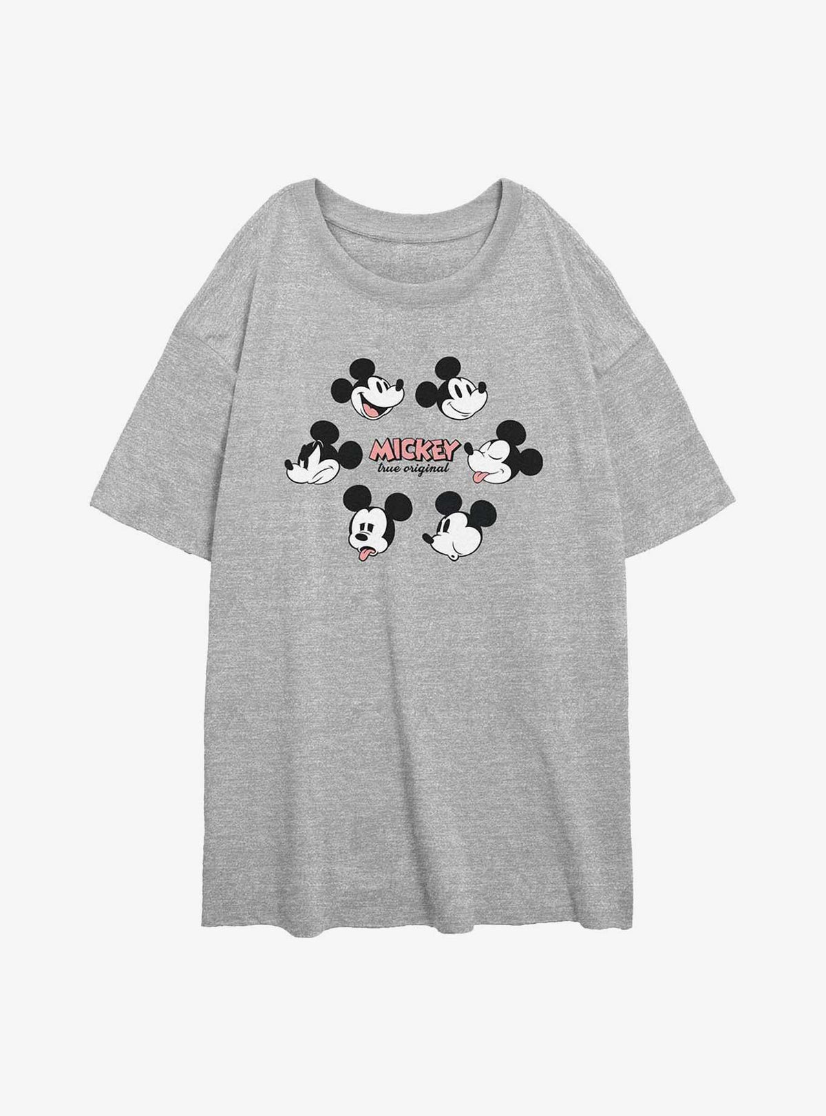 Disney Mickey Mouse Faces Girls Oversized T-Shirt