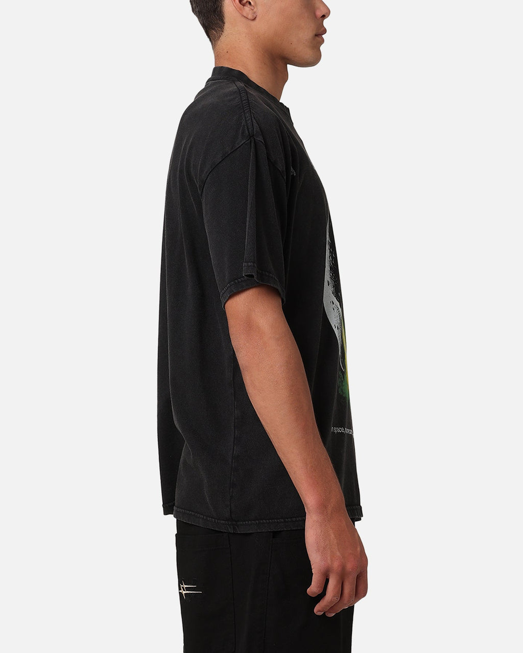 73Studio Alien Classic Vintage T-Shirt Black Acidwash