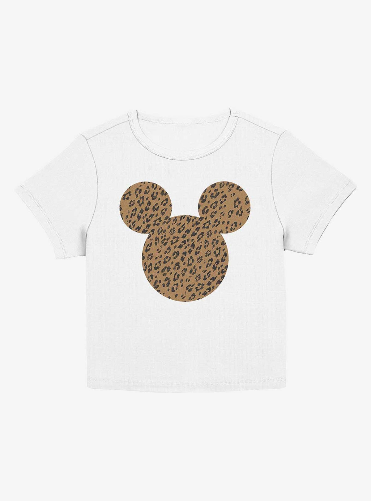 Disney Mickey Mouse Cheetah Print Silhouette Girls Baby T-Shirt