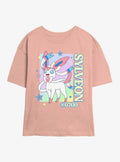 Pokemon Sylveon Heart Lockup Girls Skimmer T-Shirt
