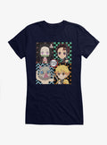 Demon Slayer: Kimetsu No Yaiba Chibi Character Squares Girls T-Shirt