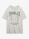 Pokemon Snorlax Collegiate Girls Oversized T-Shirt