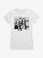 Demon Slayer Black And White Panels Girls T-Shirt