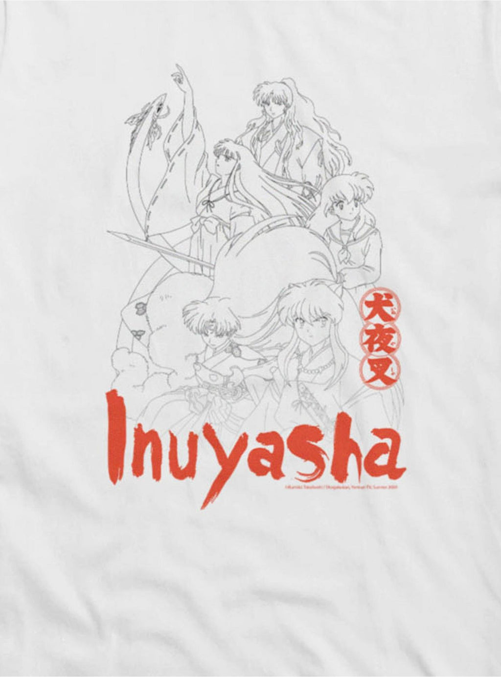 InuYasha Outline Of Heroes Girls T-Shirt