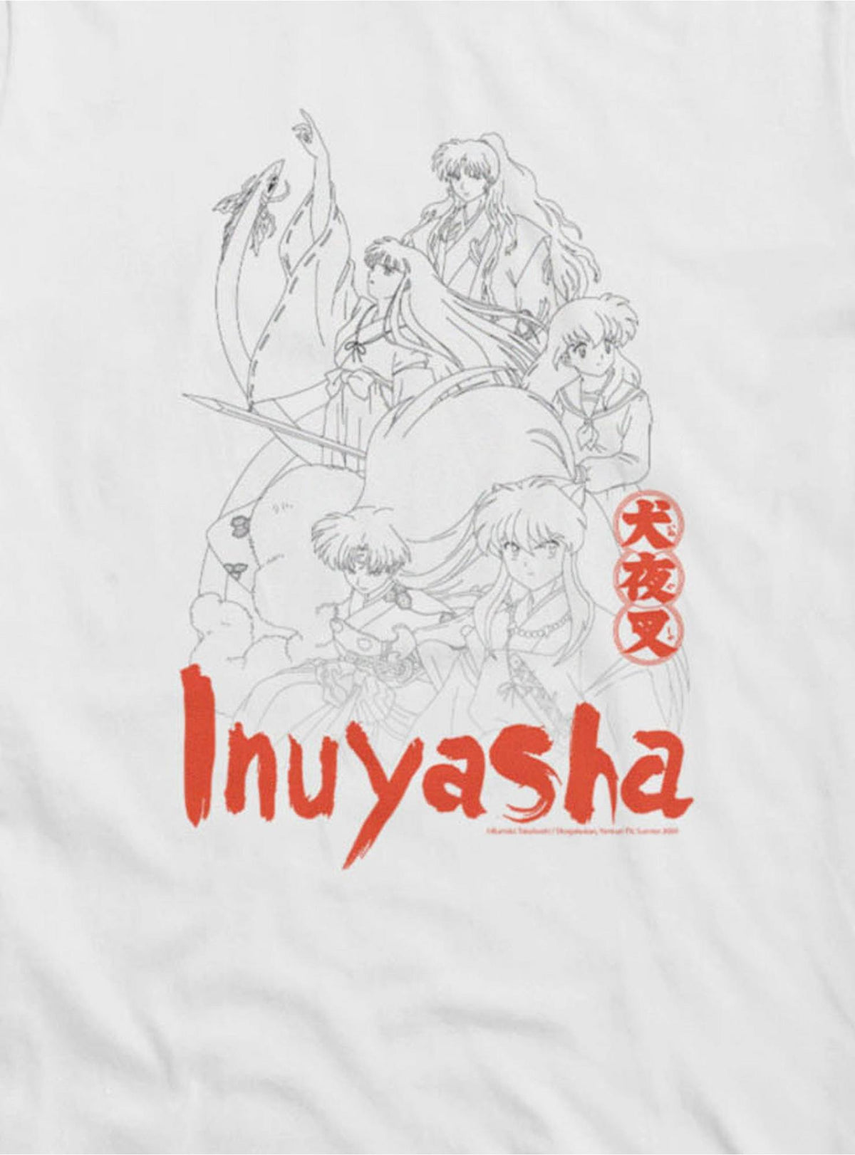 InuYasha Outline Of Heroes Girls T-Shirt