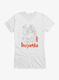 InuYasha Outline Of Heroes Girls T-Shirt