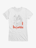 InuYasha Outline Of Heroes Girls T-Shirt