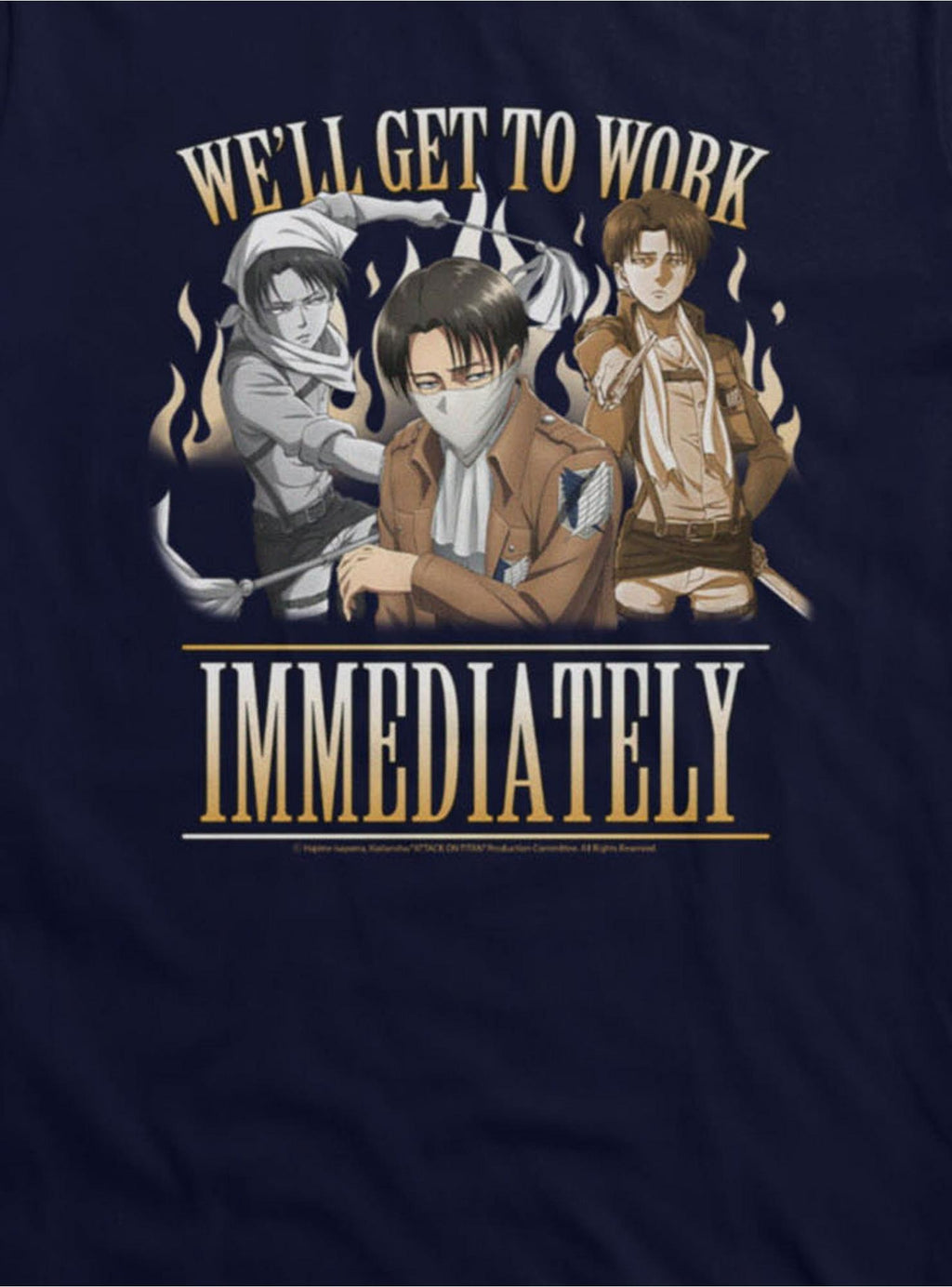 Attack On Titan Get To Work Levi Girls T-Shirt