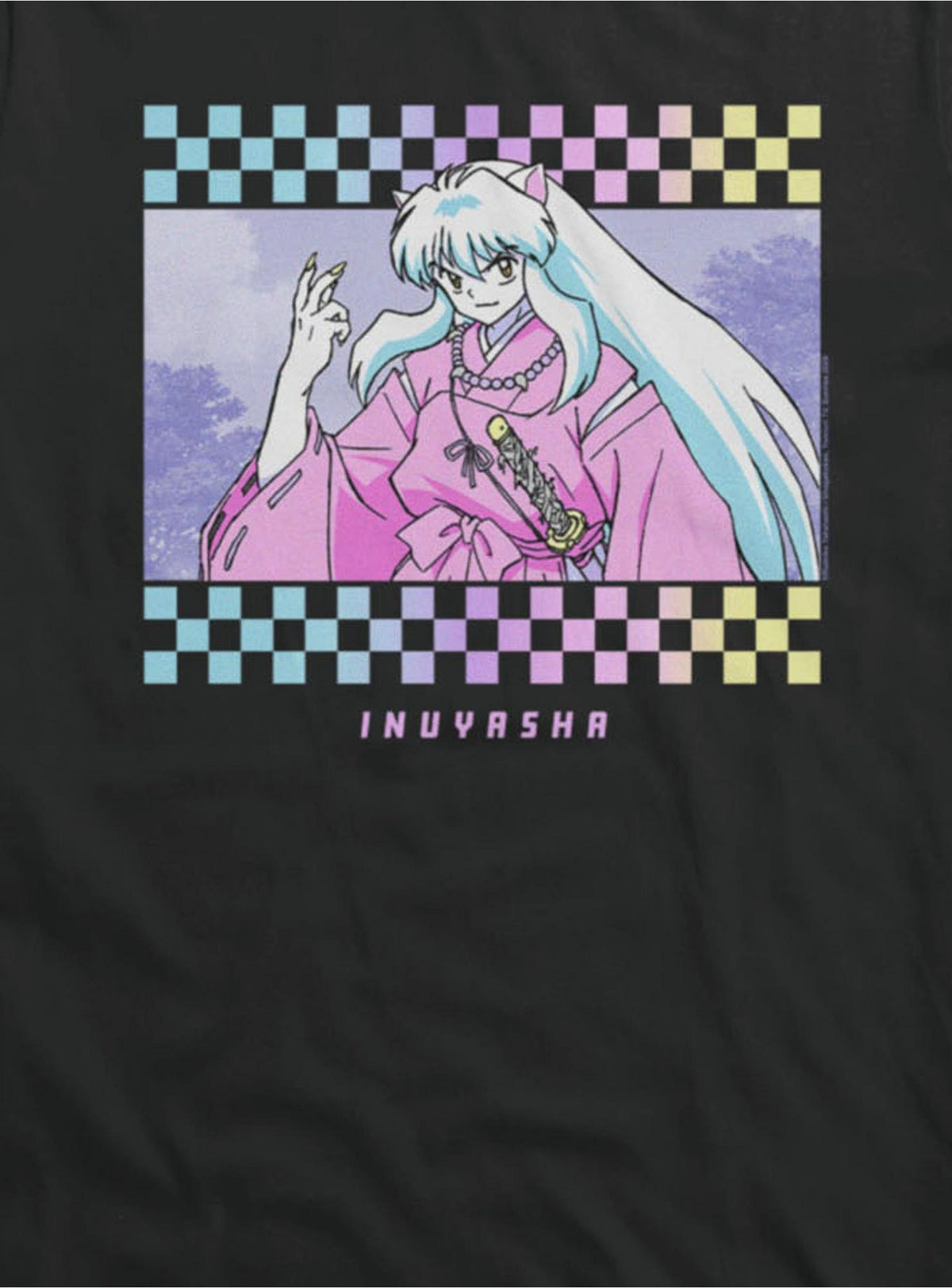 InuYasha Checkered Portrait Girls T-Shirt