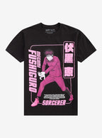 Jujutsu Kaisen Megumi Pink Glitter T-Shirt