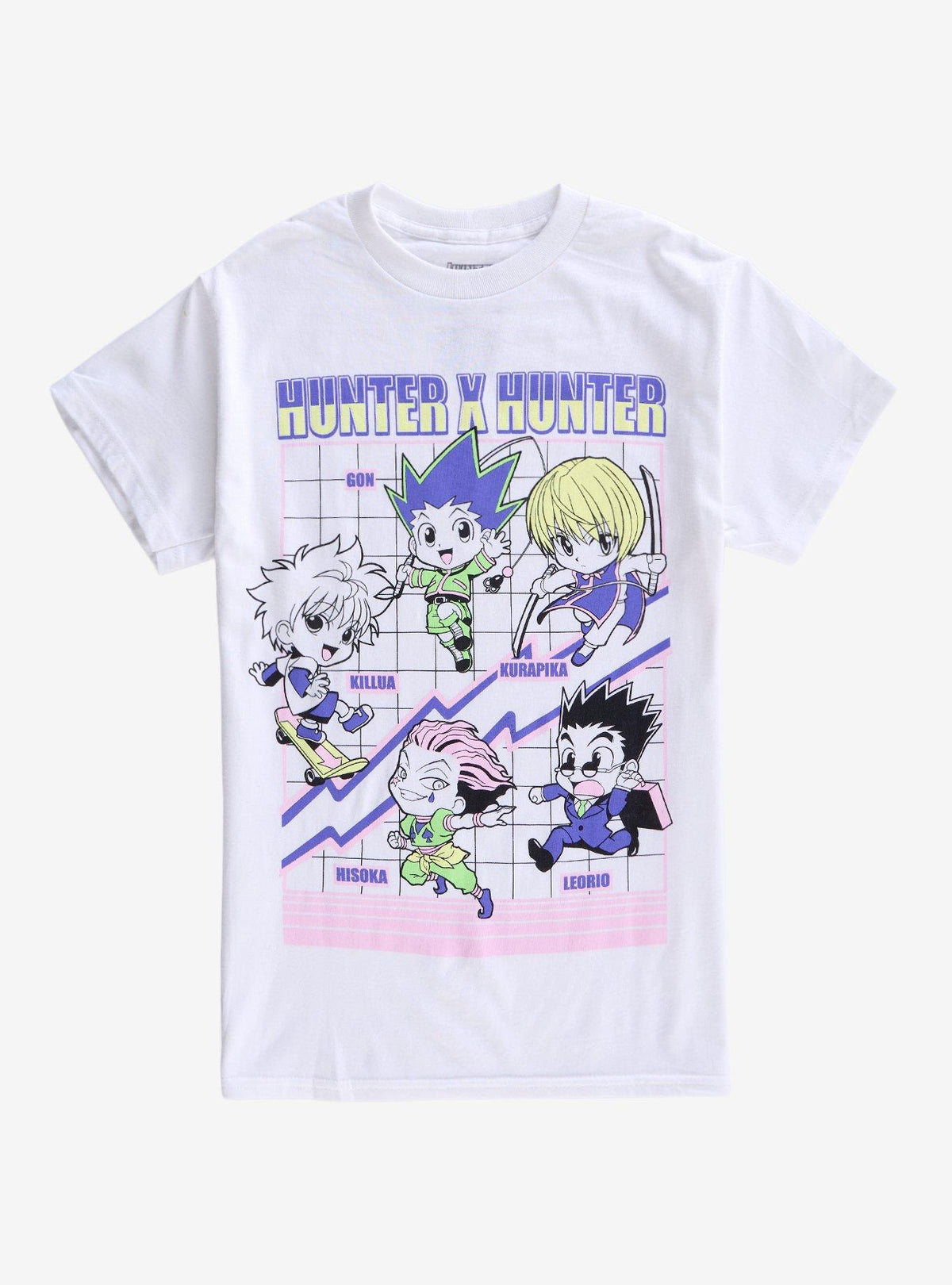 Hunter X Hunter Chibi Group Grid Girls T-Shirt