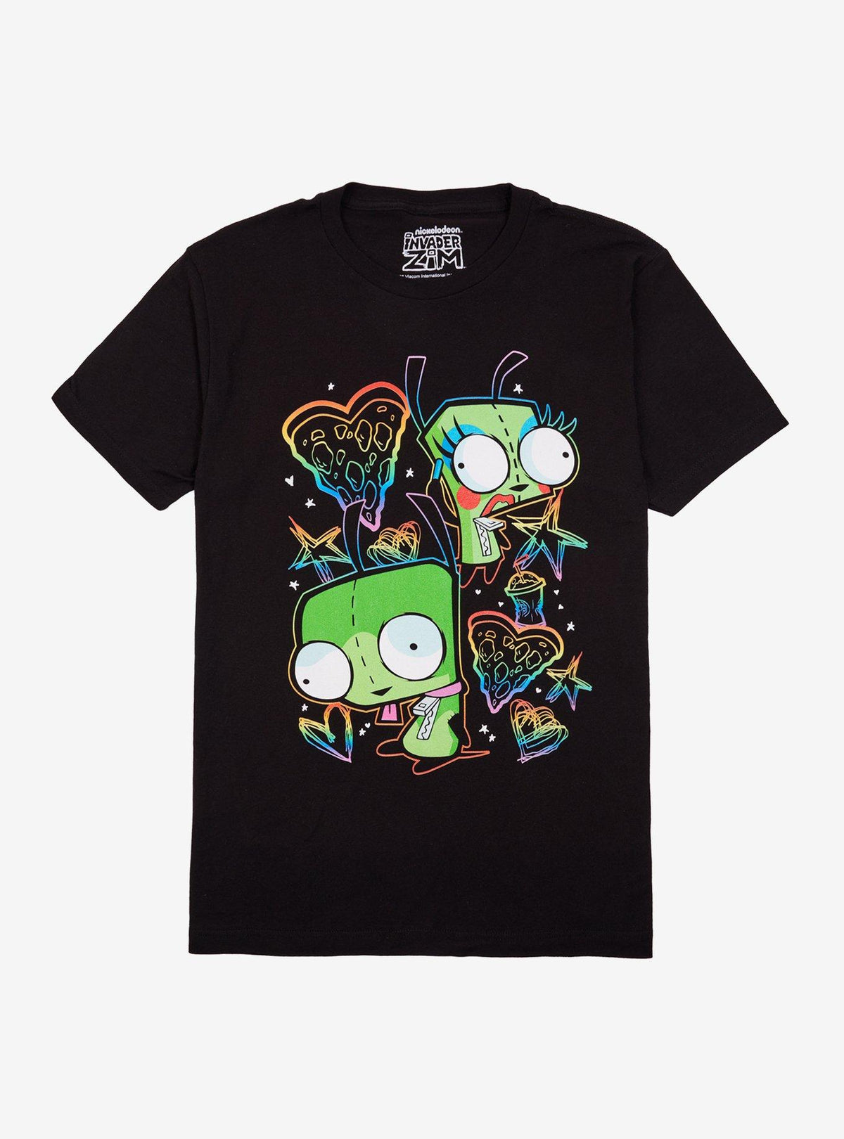 Invader Zim GIR Rainbow Doodles T-Shirt