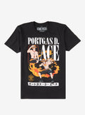One Piece Ace Name Flame T-Shirt