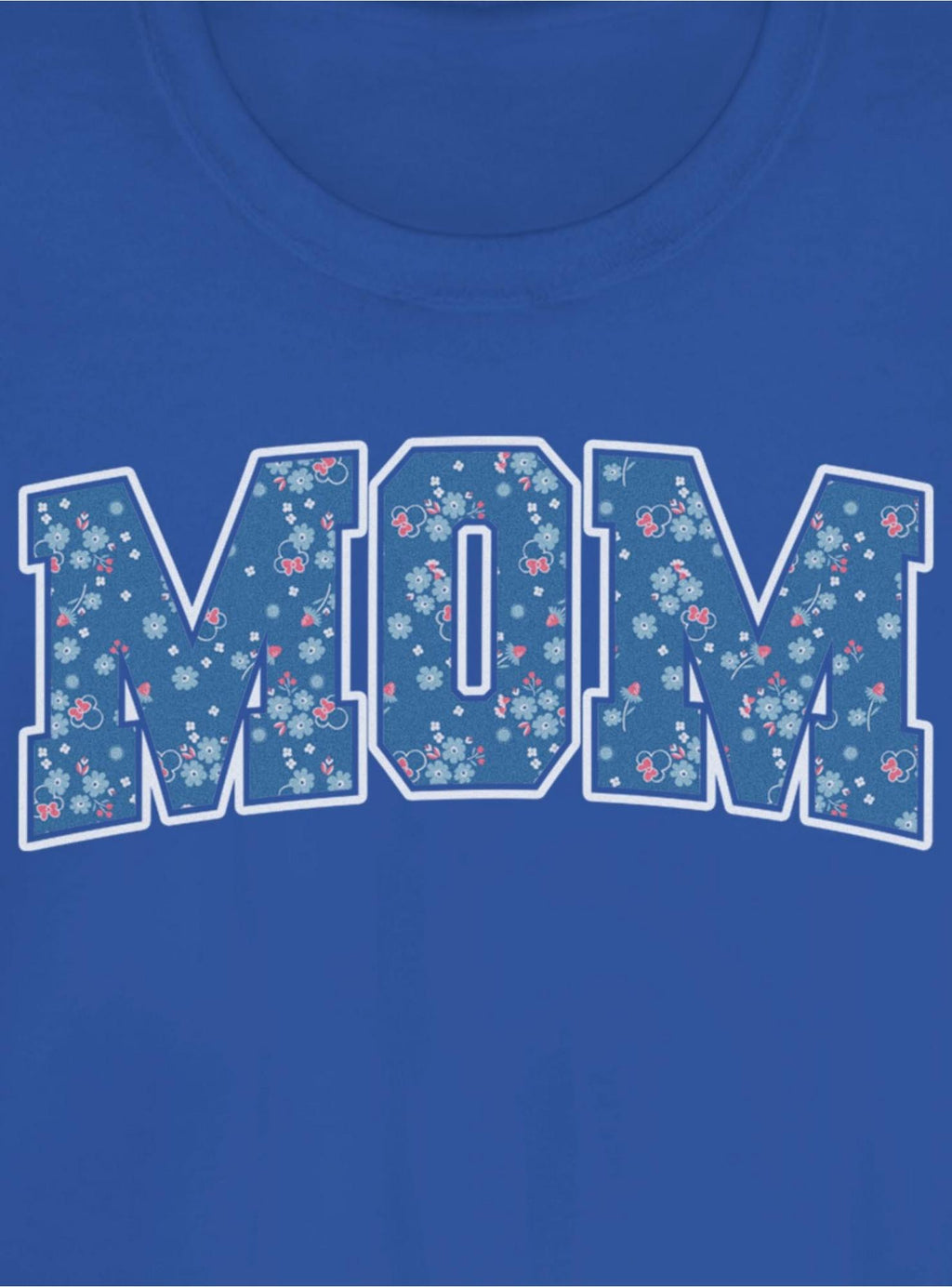 Disney Minnie Mouse Mom Collegiate Flower Pattern Girls T-Shirt