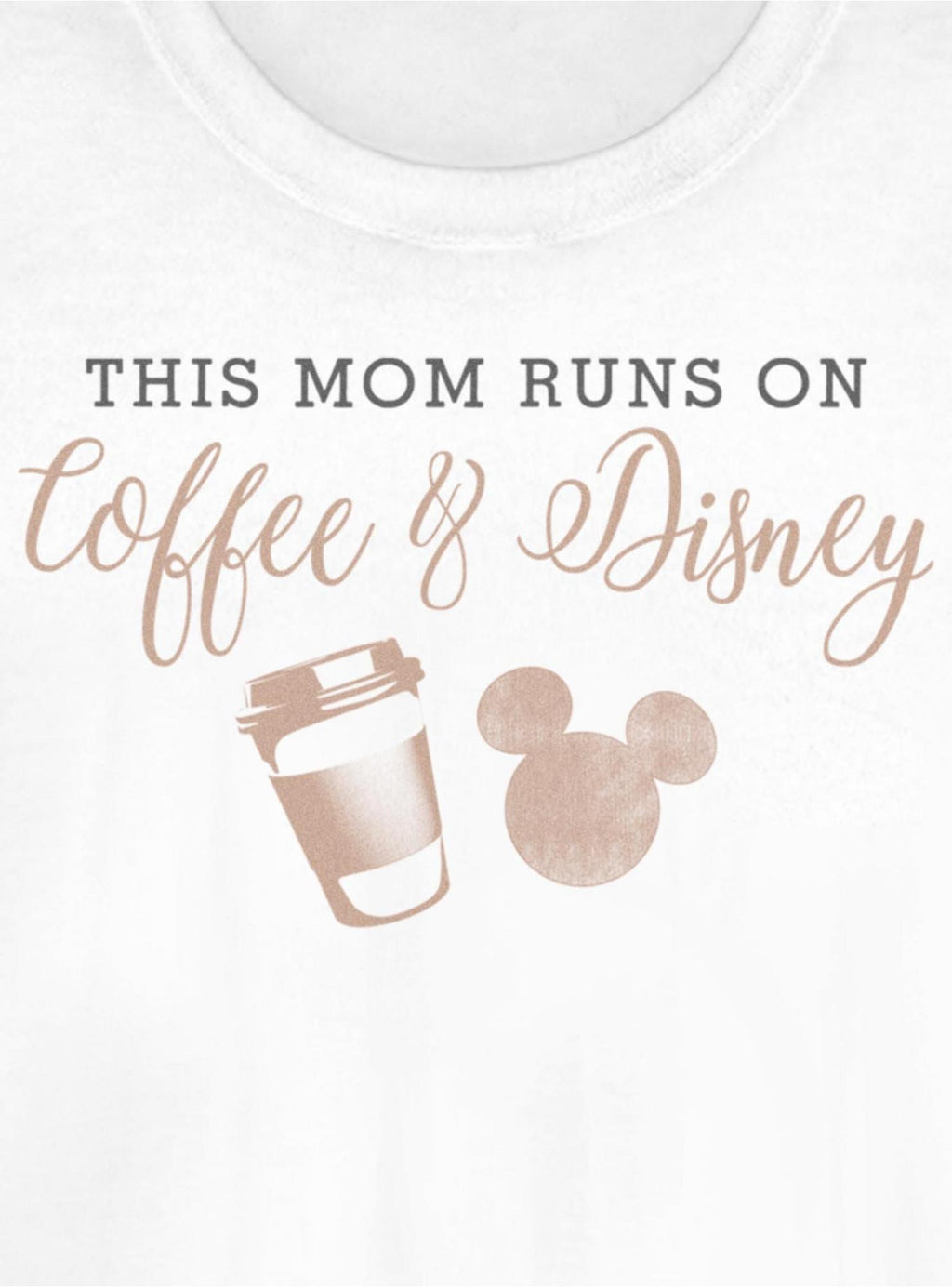 Disney Mickey Mouse Disney And Coffee Mom Girls T-Shirt