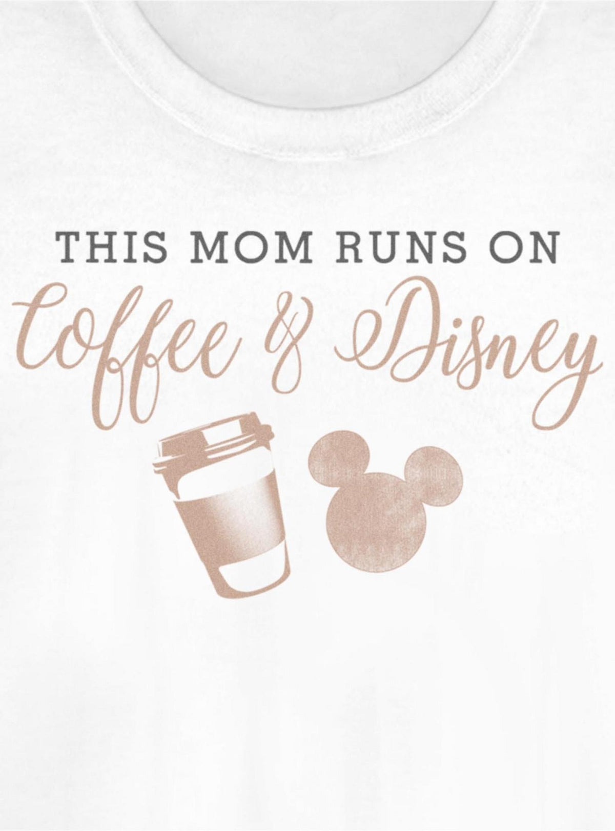 Disney Mickey Mouse Disney And Coffee Mom Girls T-Shirt