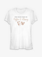 Disney Mickey Mouse Disney And Coffee Mom Girls T-Shirt