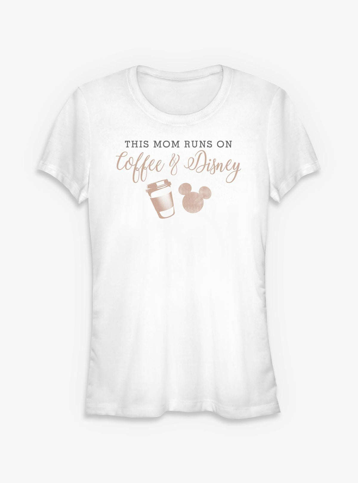 Disney Mickey Mouse Disney And Coffee Mom Girls T-Shirt