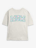 Disney Minnie Mouse Mom Collegiate Flower Print Girls Skimmer T-Shirt