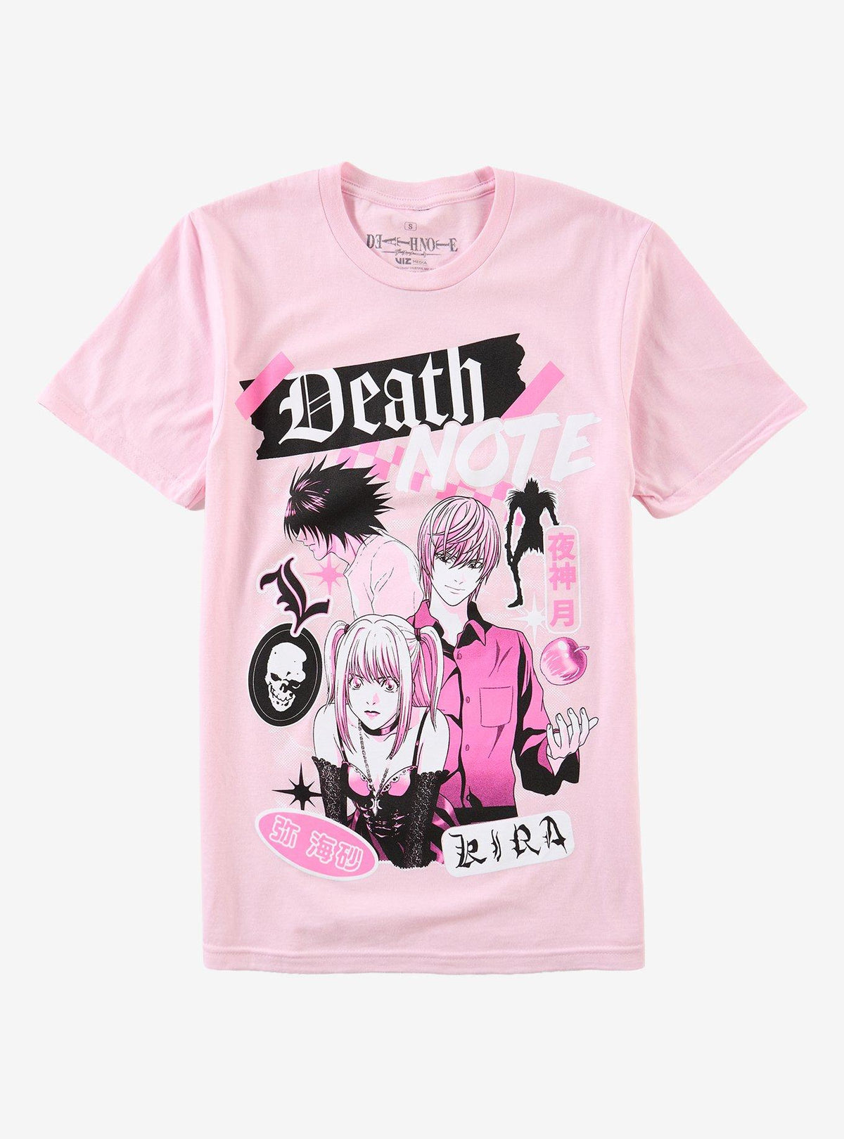 Death Note Pink Group Collage T-Shirt
