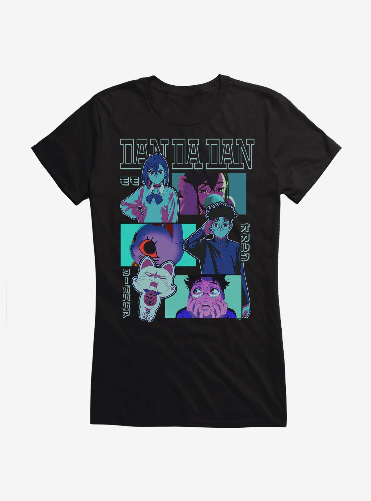 Dandadan Okarun Momo and Turbo Granny Opening Shots Girls T-Shirt