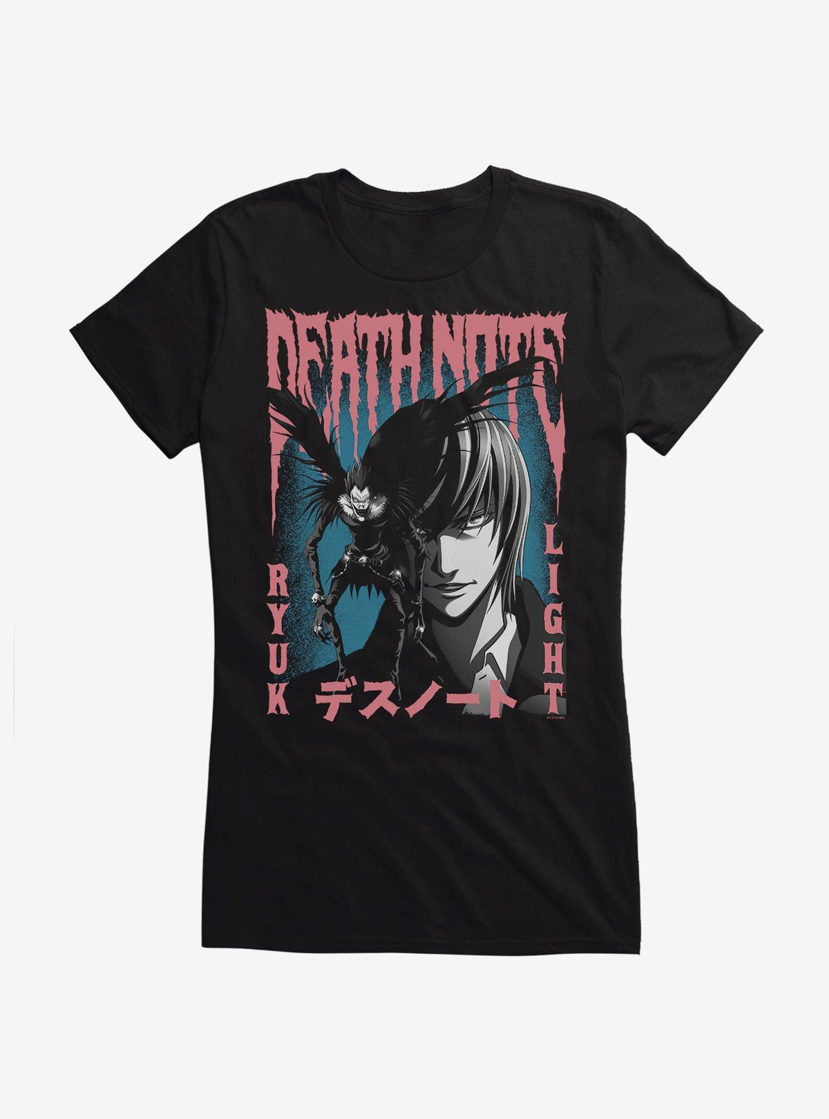 Death Note Light And Ryuk Shadows Girls T-Shirt
