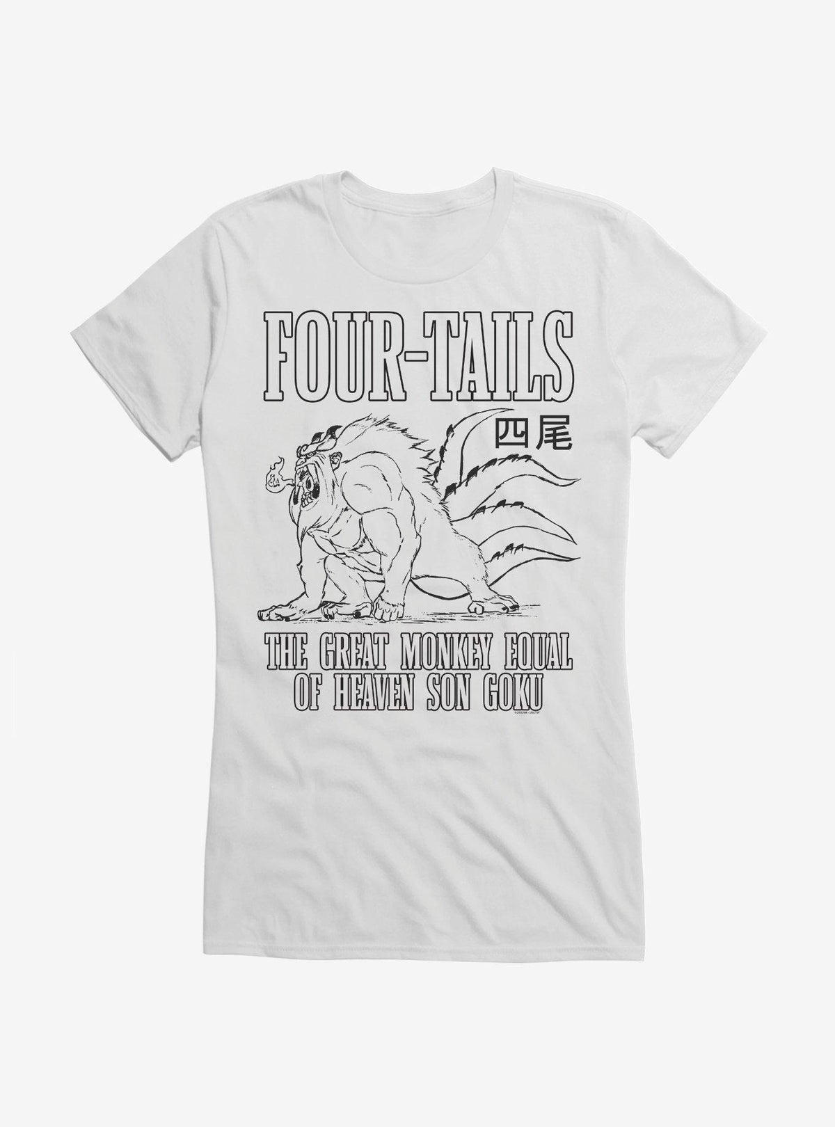 Naruto Shippuden Seiten Son Goku Four Tails Girls T-Shirt