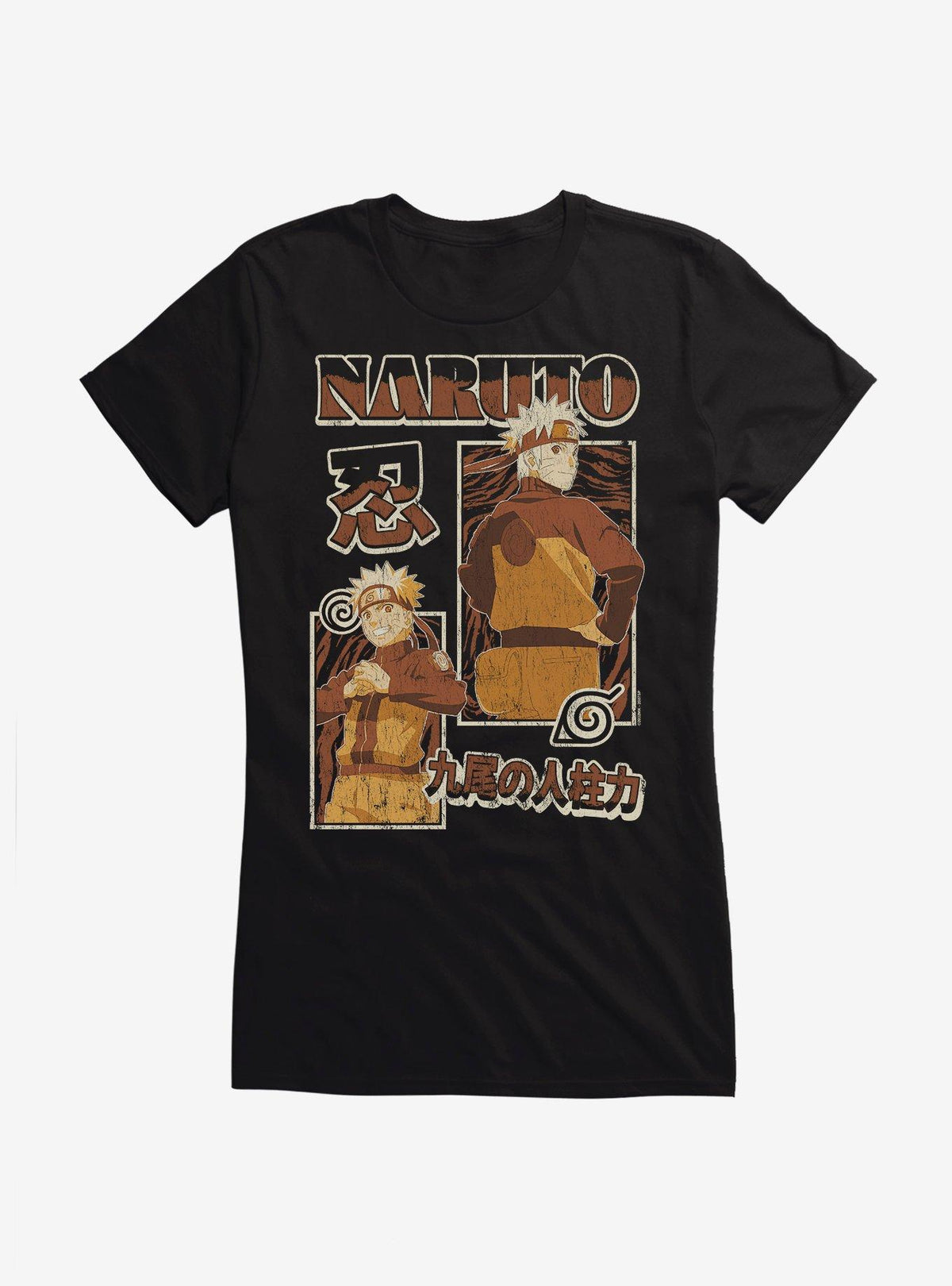 Naruto Shippuden Naruto Uzumaki Block Collage Girls T-Shirt