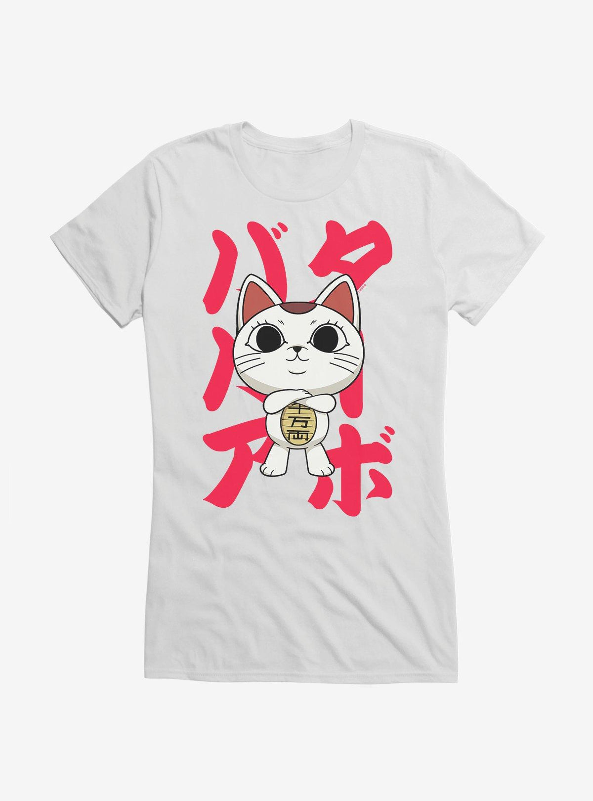Dandadan Turbo Granny Cat Chibi Kanji Girls T-Shirt