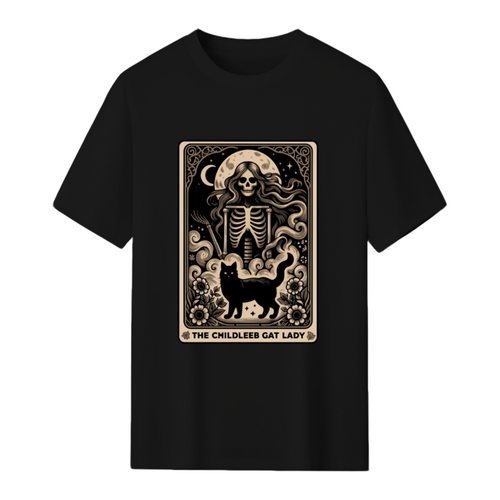 Childless Cat Lady Tarot Card Witchy Halloween Kamala Harris 2024 T-Shirt