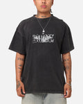 73Studio X DC Batman Dark Logo Vintage T-Shirt Black Acidwash
