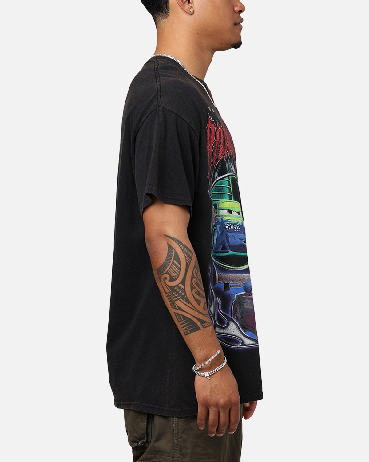 Goat Crew X Pixar Cars Delinquent Road Hazards Vintage T-Shirt Black Wash