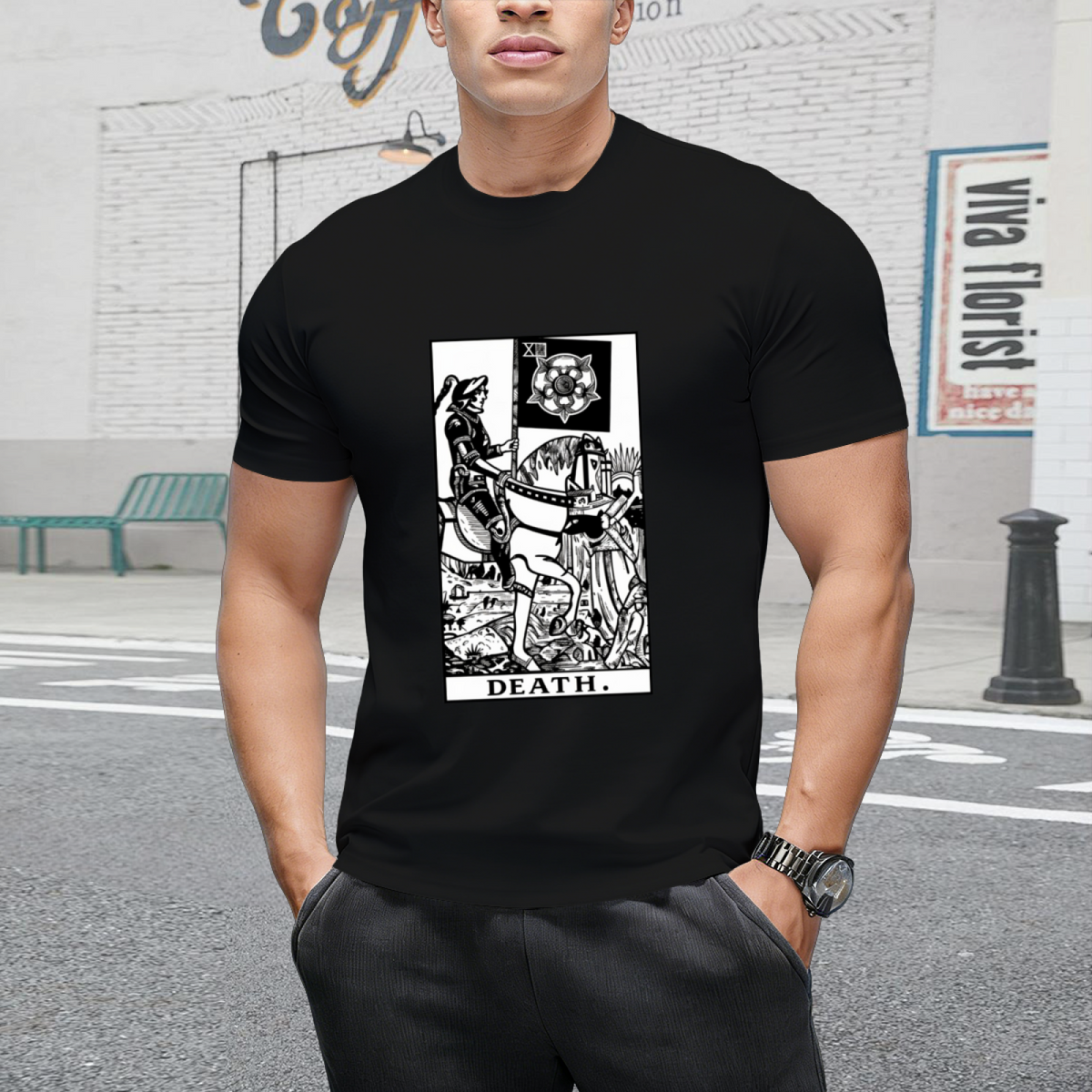 Death Tarot in black T-Shirt