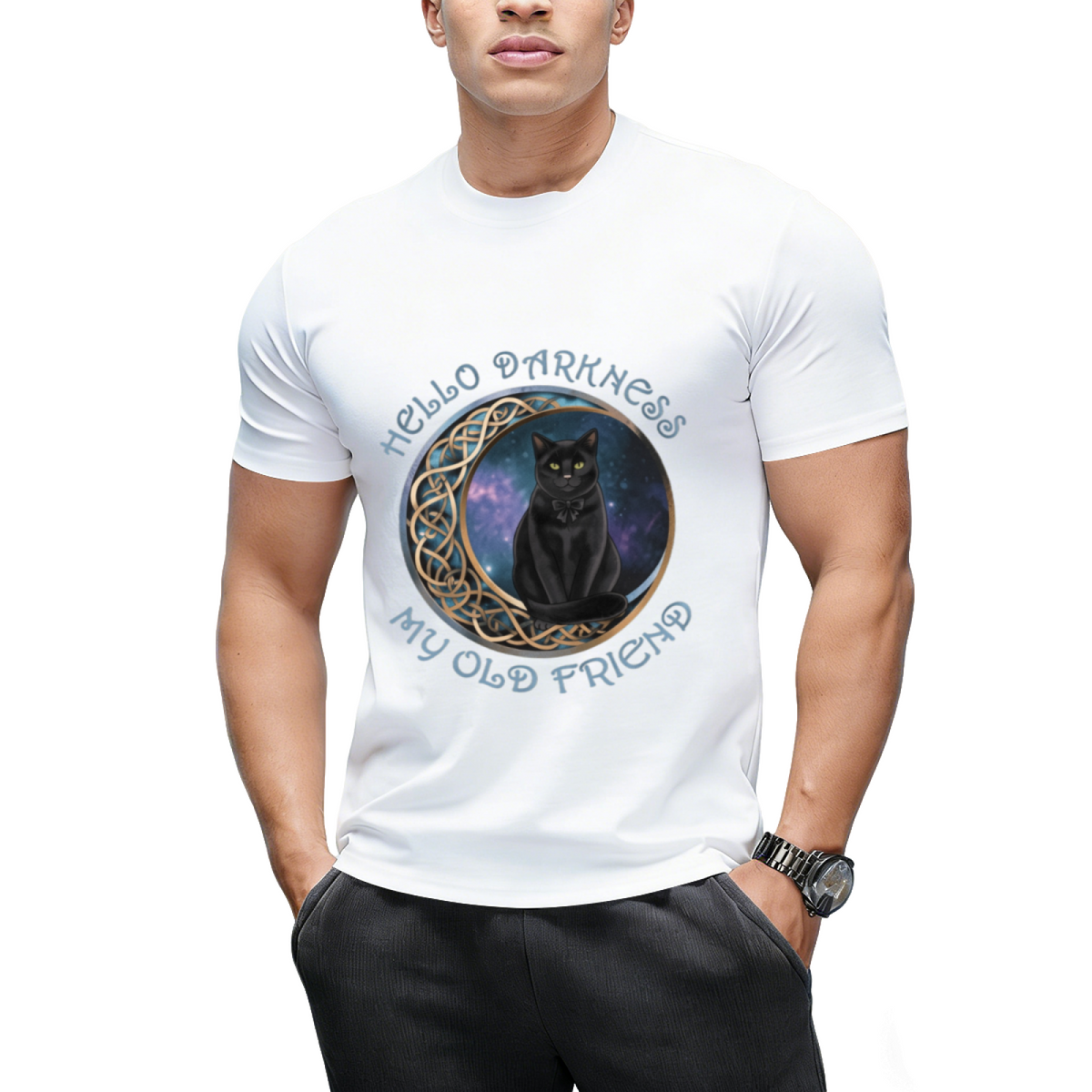 Hello Darkness My Old Friend Cat Lovers T-Shirt