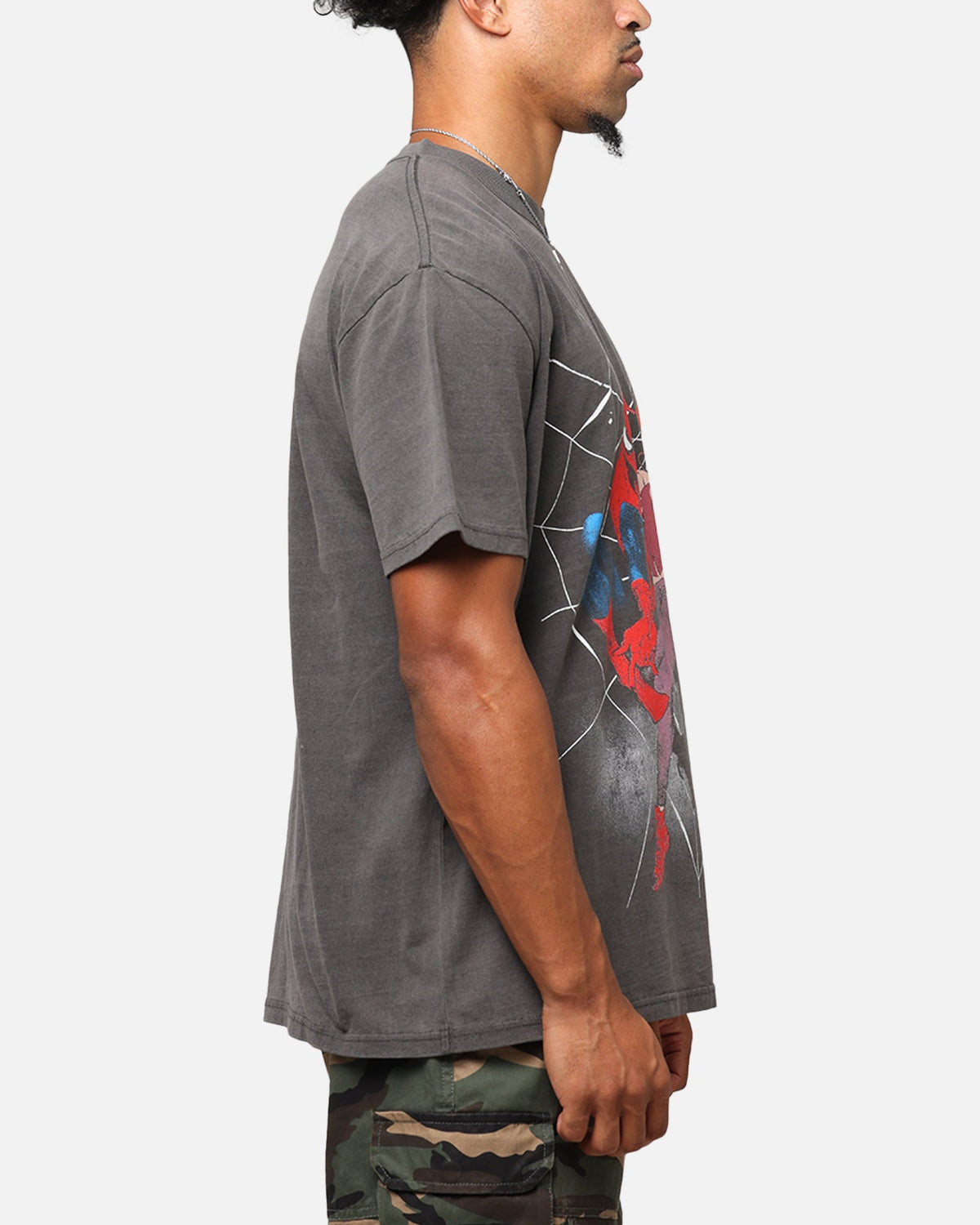 73Studio Marvel's Spider-Man Peter Parker & MJ Heavyweight T-Shirt Black Wash