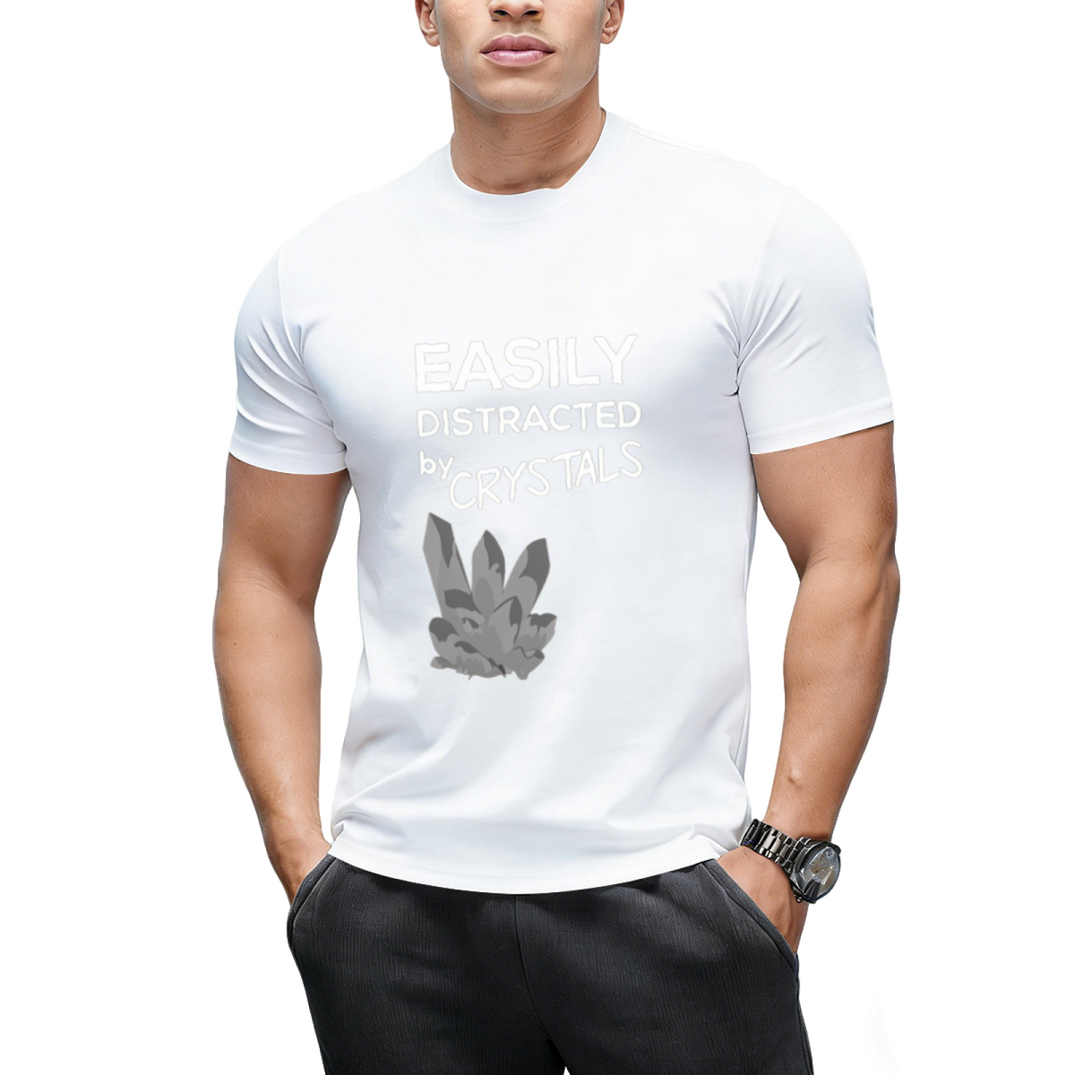 easily distracted by crystals T-Shirt