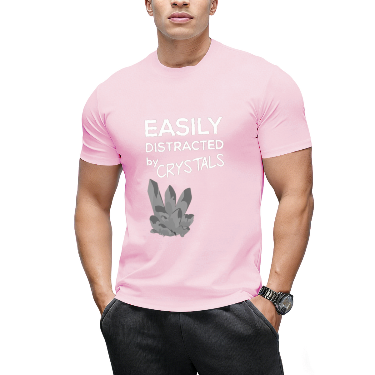 easily distracted by crystals T-Shirt