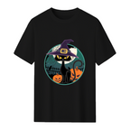 Halloween Witch Cat T-Shirt